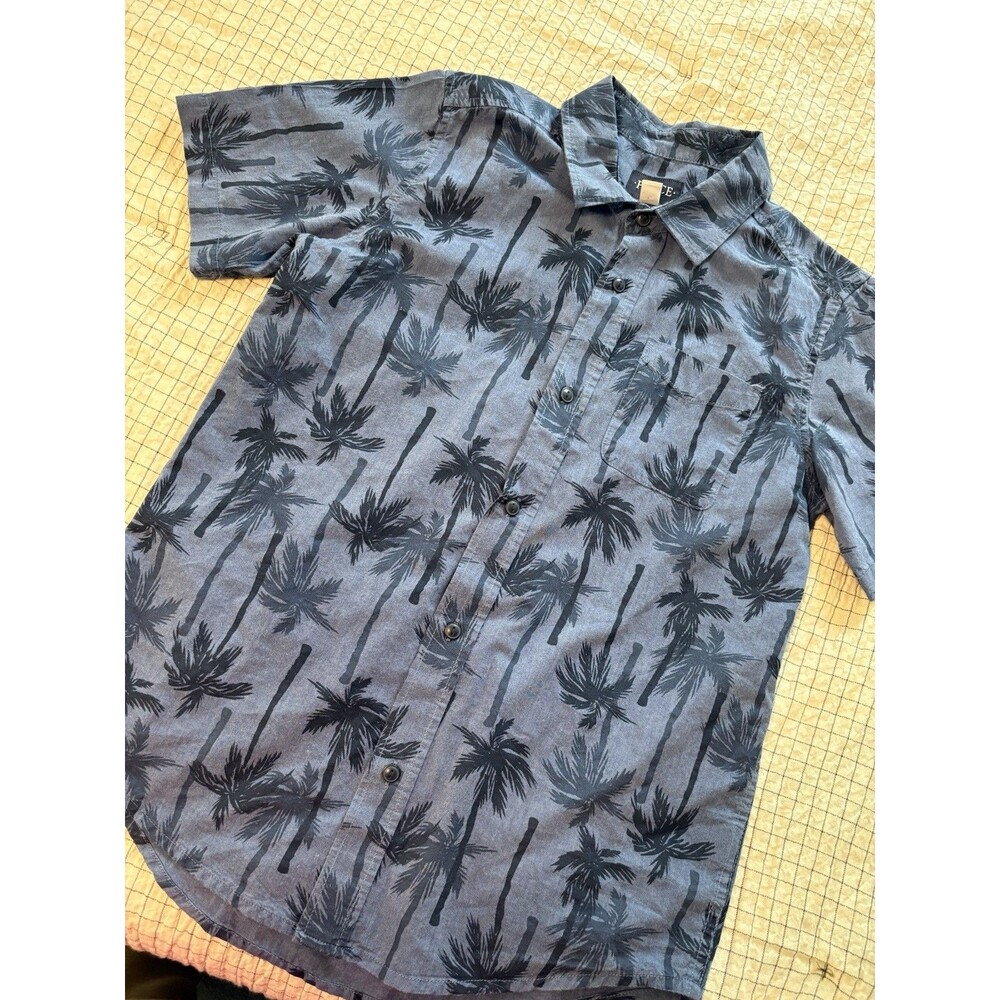 ❤️ Children’s place Youth XL Button Down Blue Palm Trees